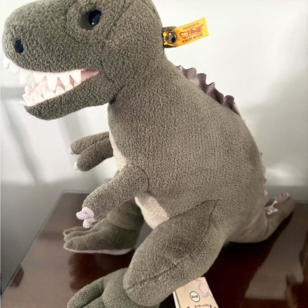 Steiff Plush T-Rex Dinosaur Stuffed Animal Toy Collectable